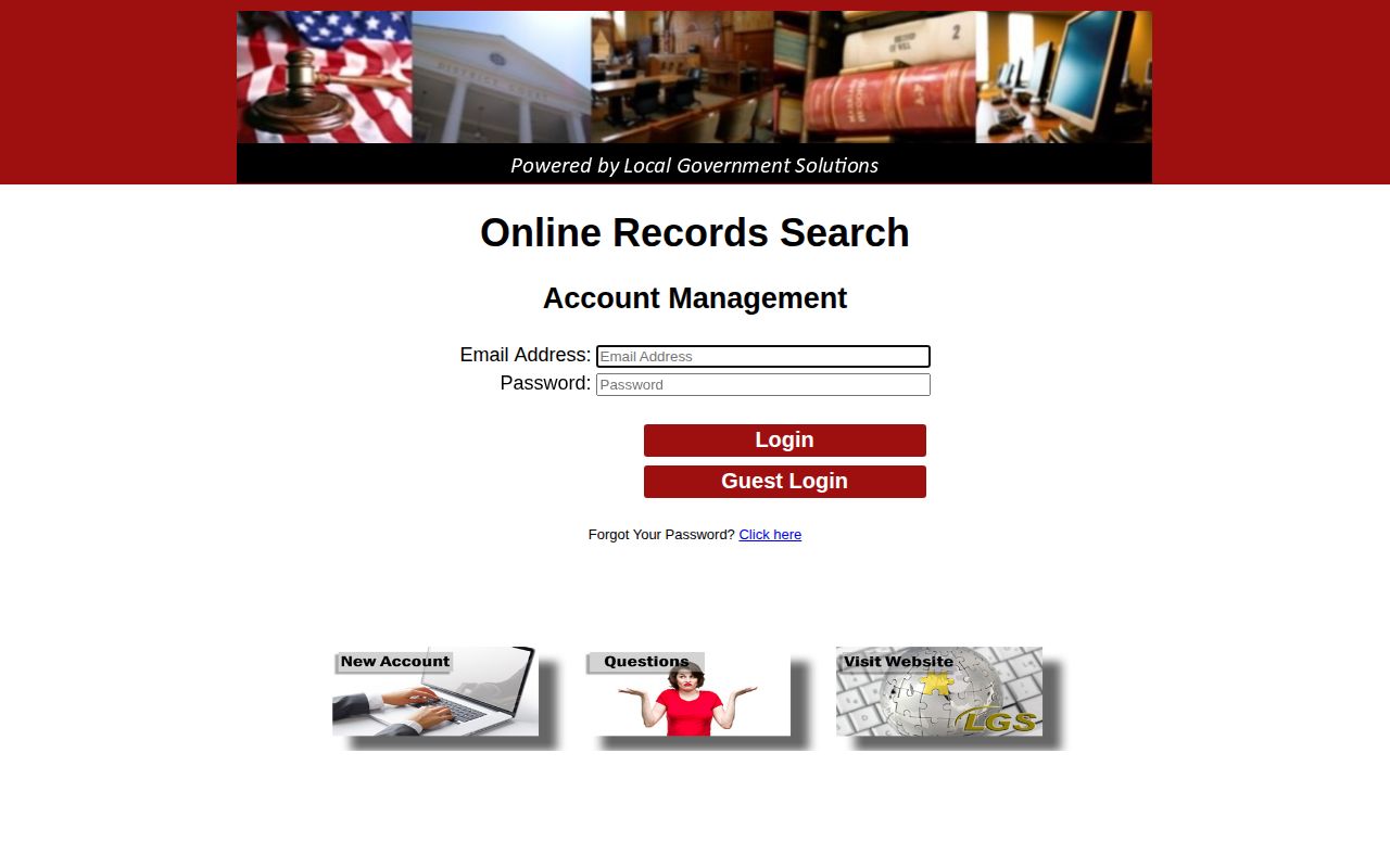 Milam County court record search path after a booking record